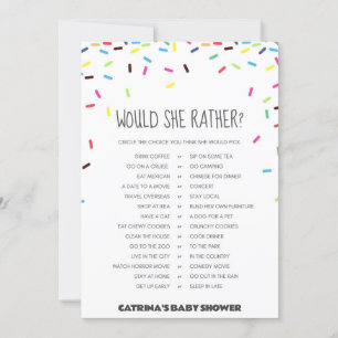 Sprinkle Baby Shower - Editable Name, 5x7 Invitation