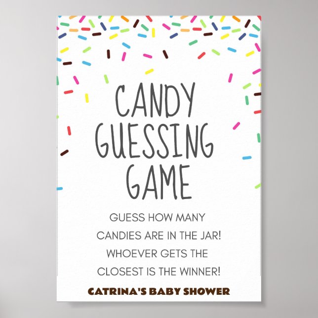 Sprinkle Baby Shower Party Sign (Front)