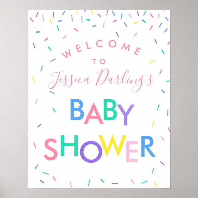 Sprinkle Baby Shower Welcome Poster (Front)