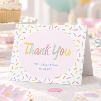 Sprinkle Confetti Birthday Thank You Card