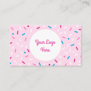 Sprinkle covered colourful sweet business card