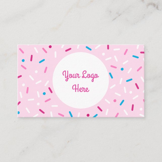 Sprinkle covered colourful sweet business card (Front)