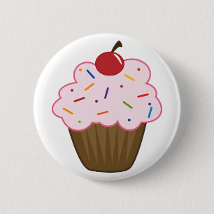 Sprinkle Cupcake 6 Cm Round Badge