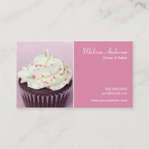 Sprinkle Cupcake Pink Business Card