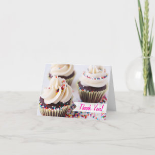 Sprinkle Cupcakes Thank You Card