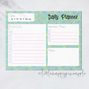 Sprinkle Daily Planner Notepad