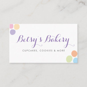 Sprinkle Dots Cupcake Bakery Business Card