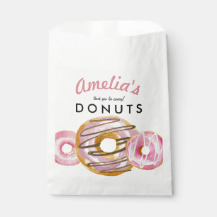 Sprinkle Doughnut Cute Pink Girls Baby Shower Favour Bags