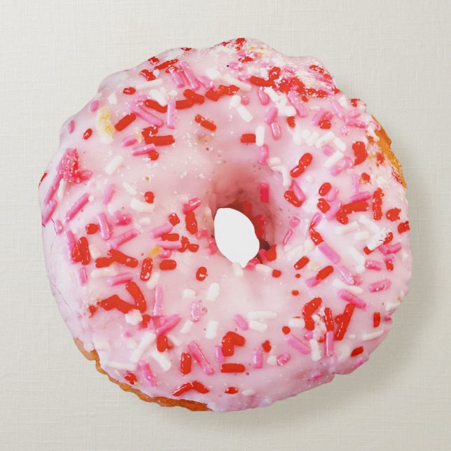 Sprinkle Doughnut Round Cushion (Back)