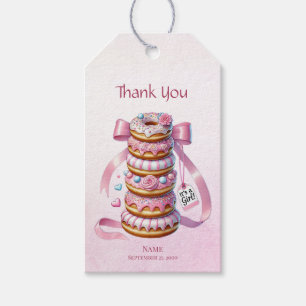 Sprinkle Doughnuts Pink Ribbon Gift Tag