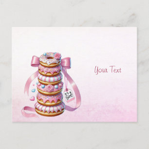 Sprinkle Doughnuts Pink Ribbon Postcard