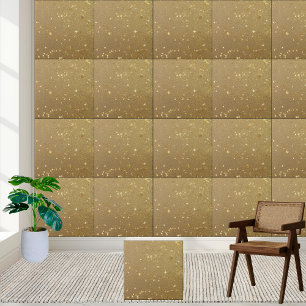 Sprinkle Gold Glitter Wall Fireplace Backdrop  Tile