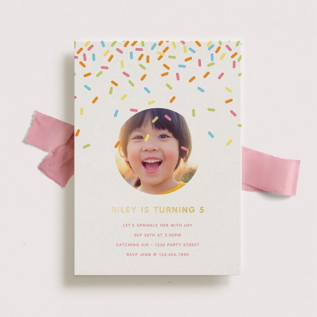 Sprinkle Kids Birthday Party Photo Gold (Creator Uploaded)