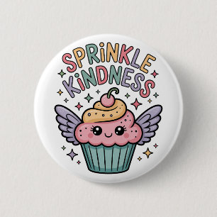 Sprinkle Kindness Cupcake 6 Cm Round Badge