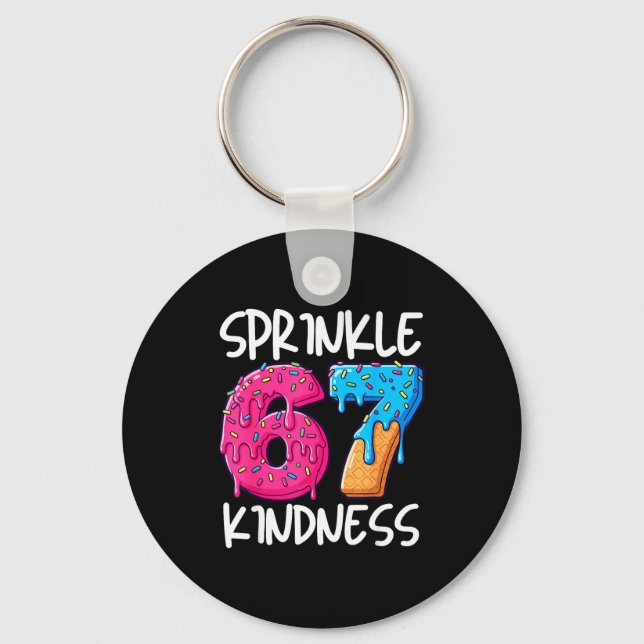 Sprinkle Kindness Family Matching Doughnut Ice-cre Key Ring (Front)