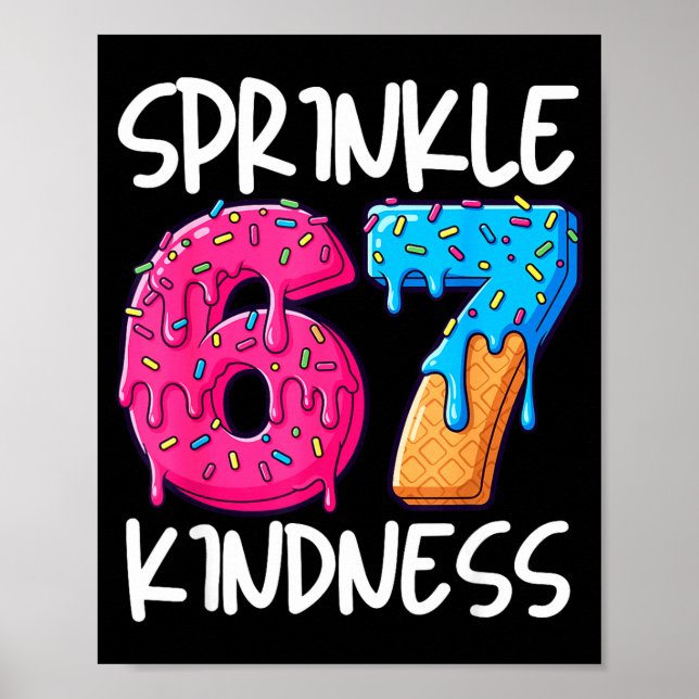 Sprinkle Kindness Family Matching Doughnut Ice-cre Poster (Front)