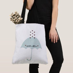 Sprinkle Love Pink & Teal Blue Shower Tote Bag
