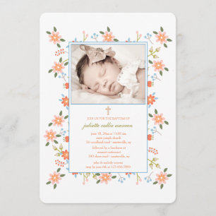 Sprinkle of Flowers Photo Invitation