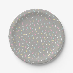 Sprinkle Party Plate (grey)