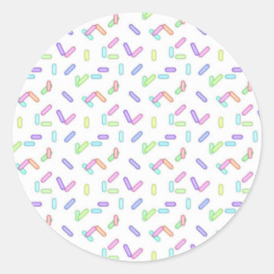 Sprinkle pattern sweet round sticker