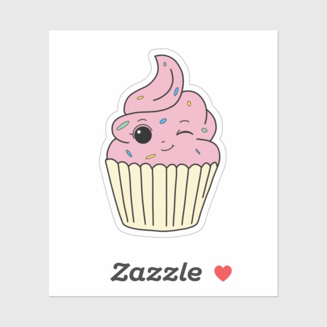Sprinkle Pink Cupcake (Sheet)
