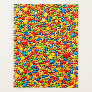 Sprinkle Planner Cover Bright Rainbow Candy