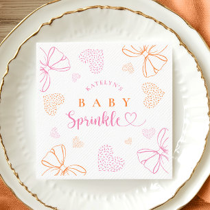 Sprinkle Ribbon Baby Shower Napkins