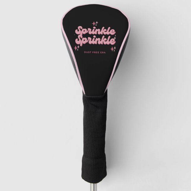 Sprinkle Sprinkle Golf Head Cover Pink and Black (Front)