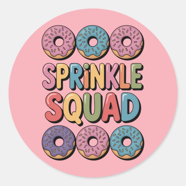 Sprinkle Squad | Baby Sprinkle Classic Round Sticker (Front)