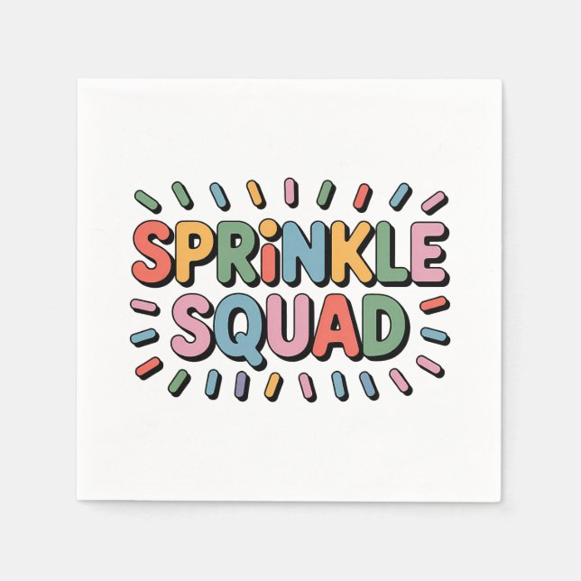 Sprinkle Squad | Baby Sprinkle Napkin (Front)