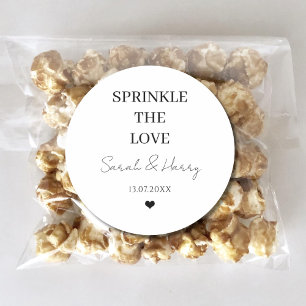Sprinkle The Love Personalised Wedding Classic Round Sticker