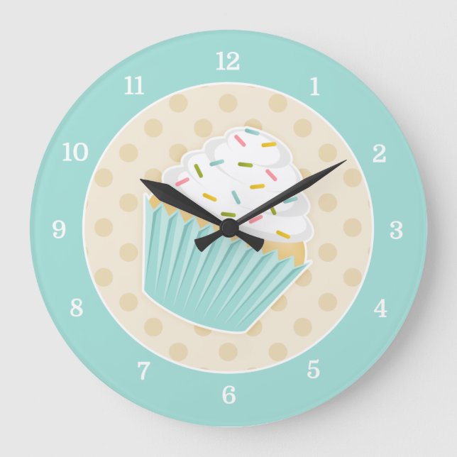 Sprinkled Cupcake Clock (Front)