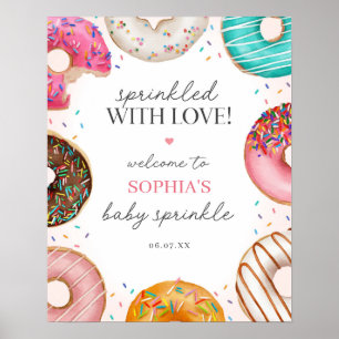 Sprinkled Doughnut Baby Shower Welcome Sign