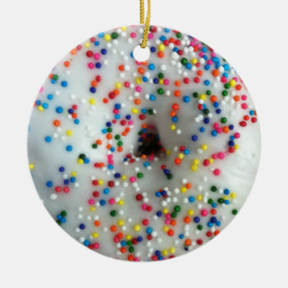 Sprinkled Doughnut Ceramic Tree Decoration