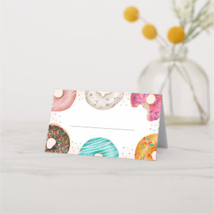 Sprinkled Doughnut Place Card Birthday or Baby Sho