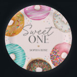 Sprinkled Doughnut Sweet ONE 1st Birthday Party Paper Plate<br><div class="desc">She is a sweet one! Simplify your prep and add a sprinkle of sweetness to your occasion with our Sprinkled Doughnut Printable collection. It's the ultimate recipe for a memorable celebration! With sweet designs and vibrant colours, this bundle makes organising your 1st birthday a piece of cake! Every element in...</div>