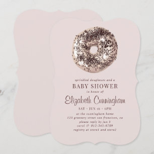 Sprinkled Doughnuts and a Baby Shower Invitation