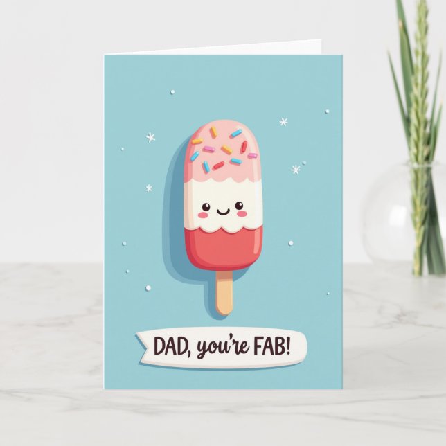 Sprinkled Fathers Day Face Card (Front)