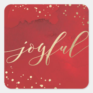 Sprinkled Joy Faux Foil Christmas Holiday Sticker
