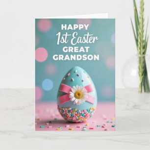 Sprinkled Teal Form Easter Card