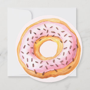 Sprinkled with love doughnut baby shower announcement
