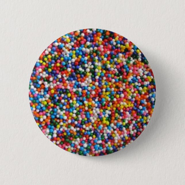 Sprinkled with Love Sugar Sprinkles Rainbow Button (Front)