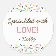 Sprinkled with Love Tags Thank You Stickers