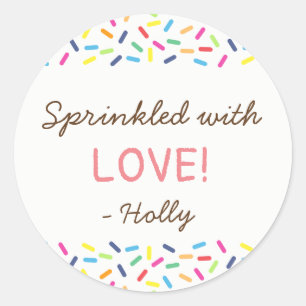 Sprinkled with Love Tags Thank You Stickers