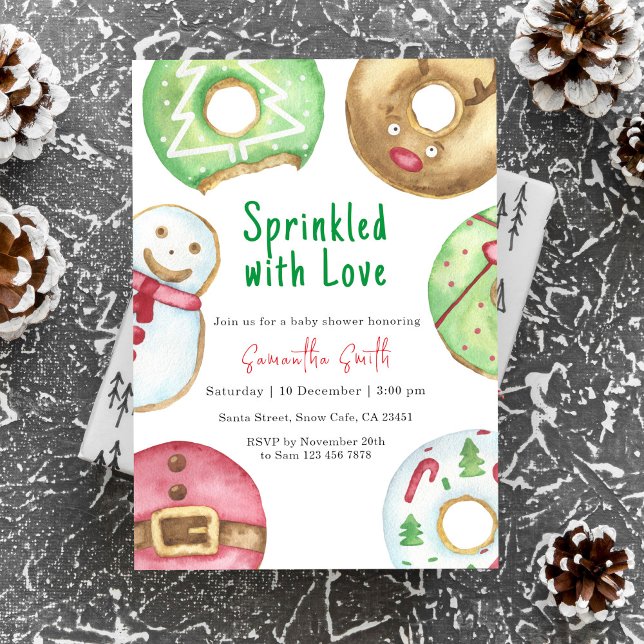 Sprinkled with love Winter Baby Shower Invitation (Creator Uploaded)