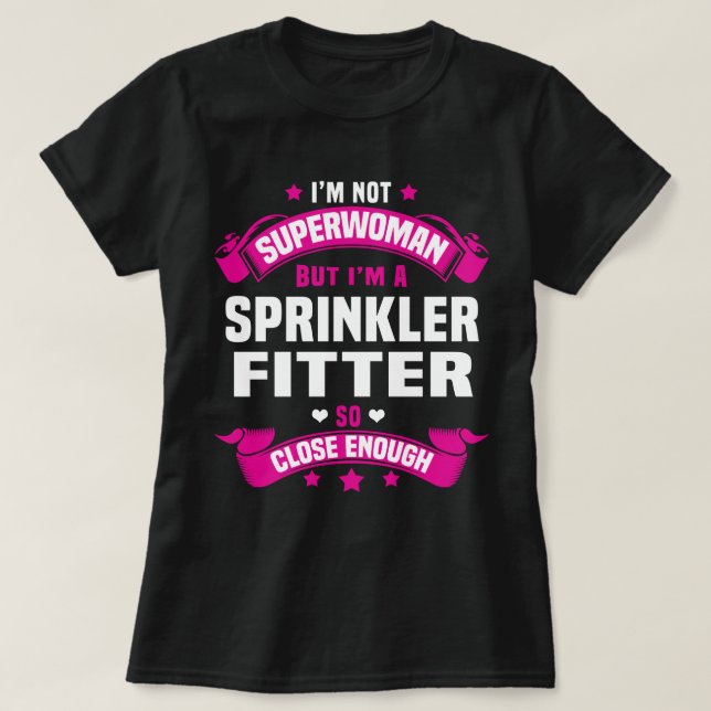 Sprinkler Fitter T-Shirt (Design Front)