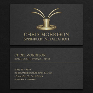 Sprinkler Installation Business Card