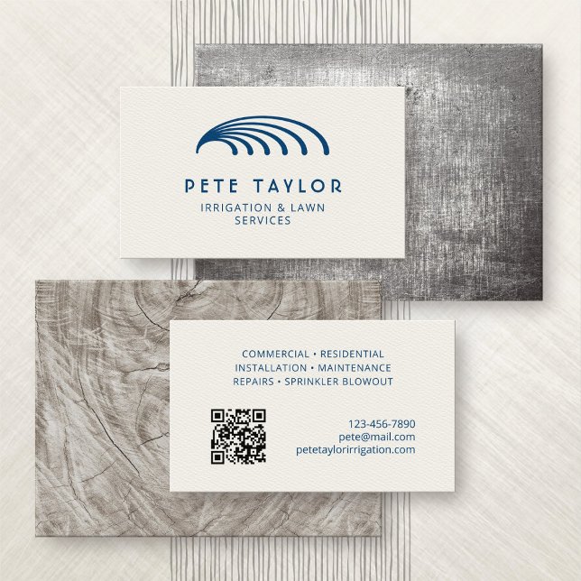 Sprinkler Irrigation Lawn Business Card (Creator Uploaded)
