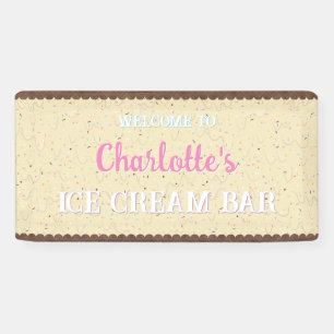 Sprinkles and Ivory Ice Cream Banner