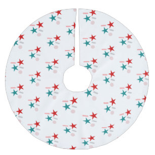 Sprinkles and Stars Fourth of July Patriotic Brushed Polyester Tree Skirt